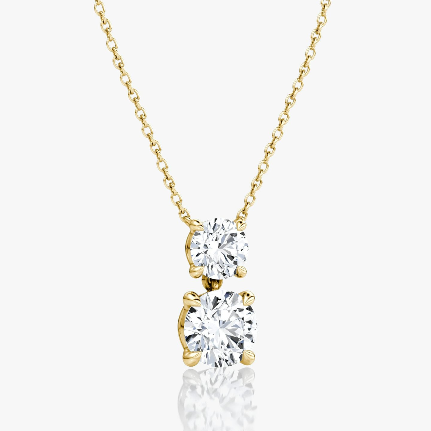 Round and Round Signature Duo Drop Necklace