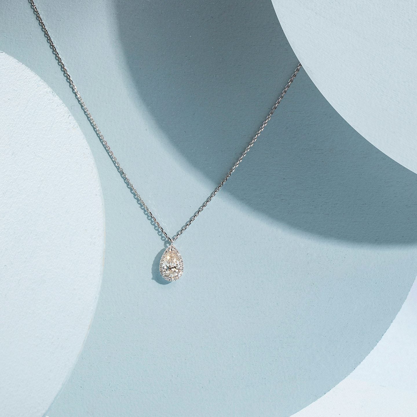 Pear Halo Pendant