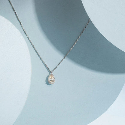 Pear Halo Pendant