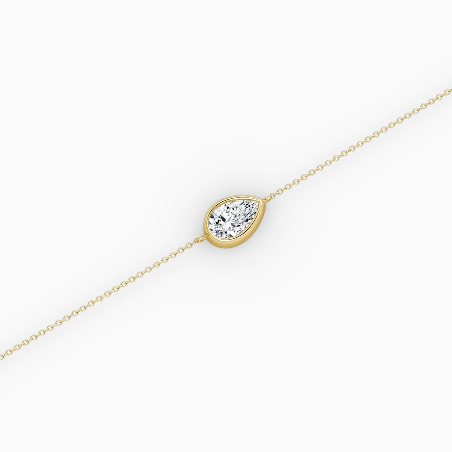 Pear Bezel Solitaire Bracelet