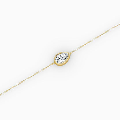 Pear Bezel Solitaire Bracelet