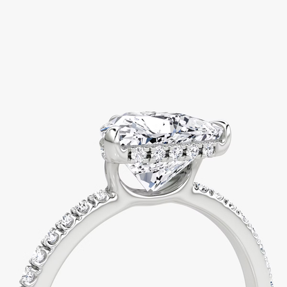 The Signature Trillion Engagement Ring in Pave Standard Band