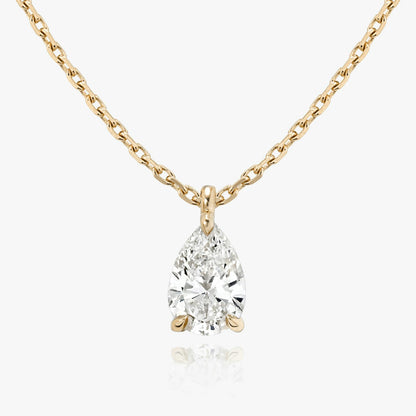 Pear Solitaire Pendant