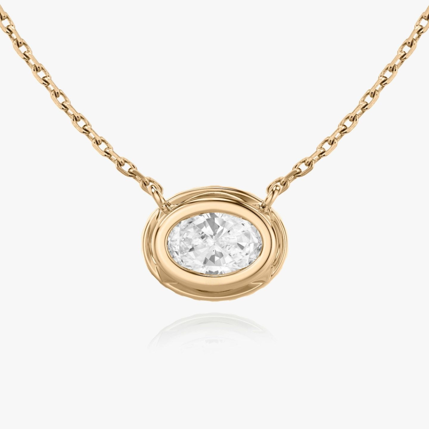 Oval Halo Necklace