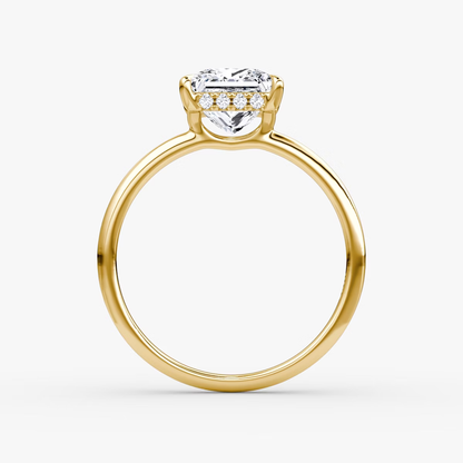 The Signature Princess Engagement Ring in Plain Standard Band