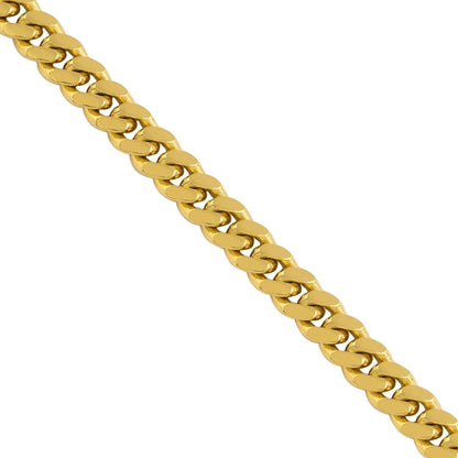14k Yellow Gold Solid Cuban Link Chain 2.5 mm