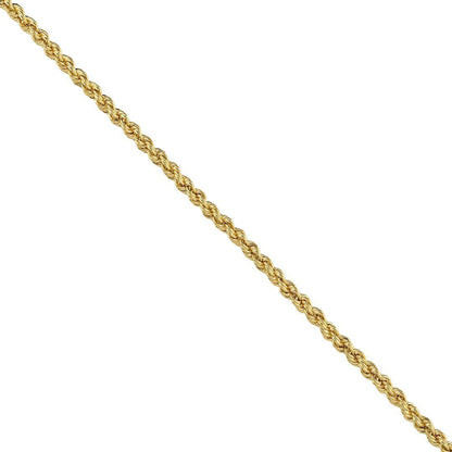 14k Yellow Gold Hollow Rope Chain 4 mm