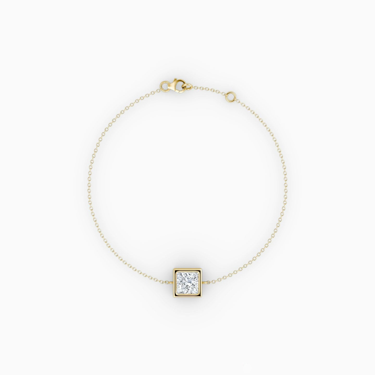 Princess Bezel Solitaire Bracelet