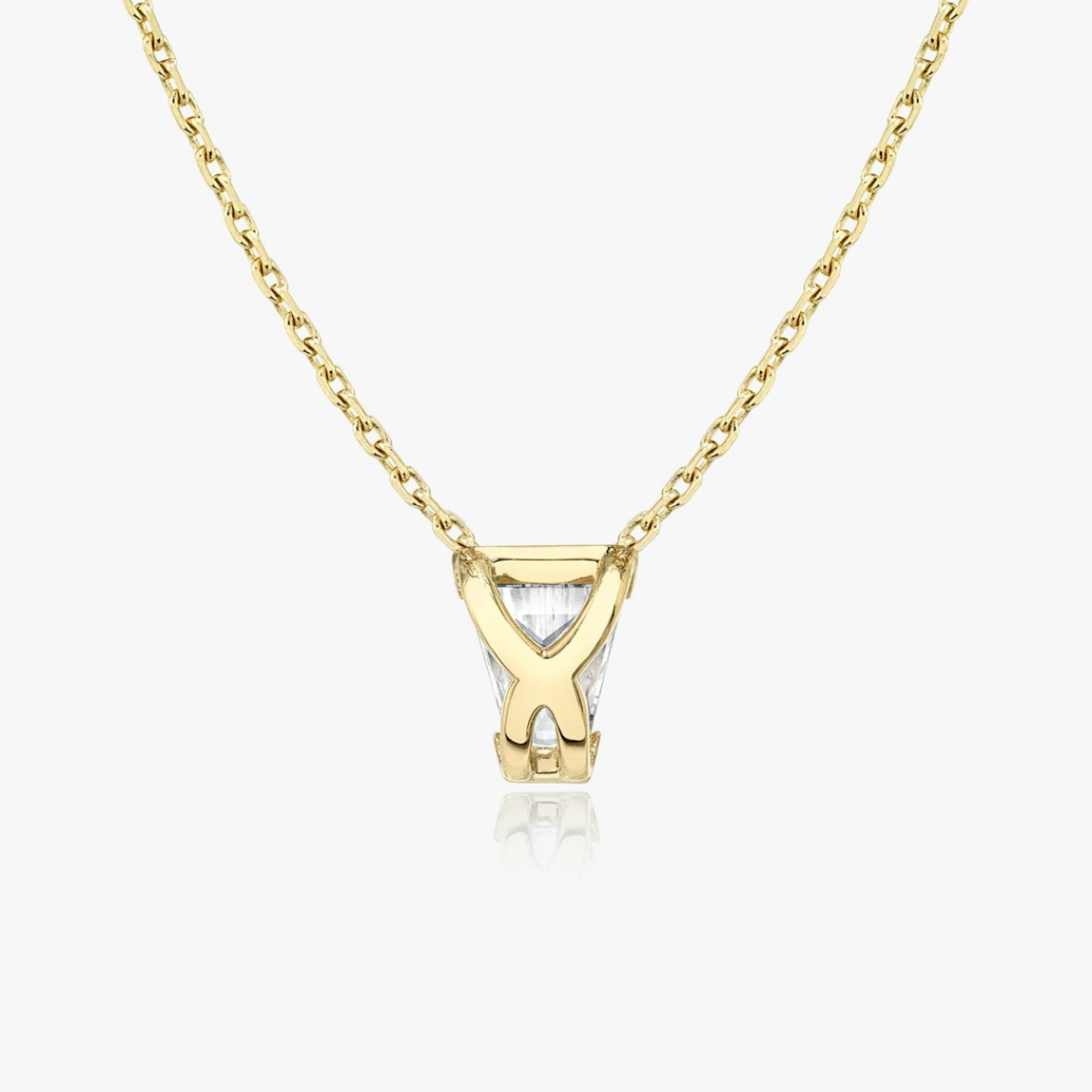 Knife Edge Semi Bezel Necklace