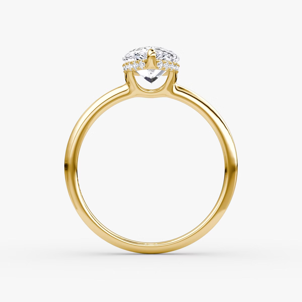 The Signature Pear Engagement Ring in Plain Standard Band