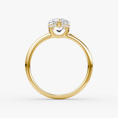 The Signature Pear Engagement Ring in Plain Standard Band