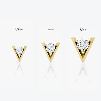 V Solitaire Studs