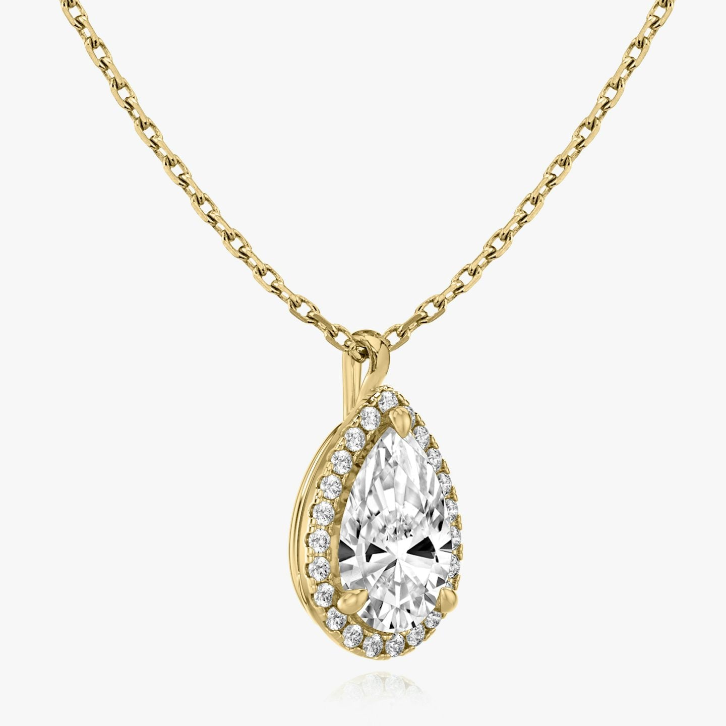 Pear Halo Pendant