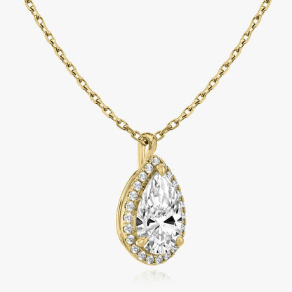 Pear Halo Pendant