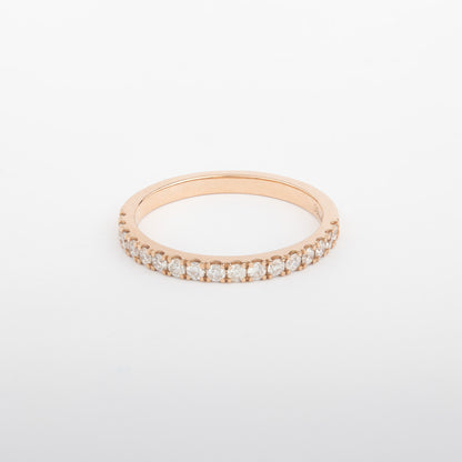 Essential Band Half Pave Ring (Ready to ship)