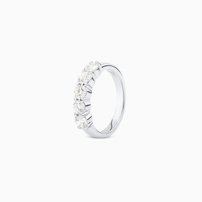 5 Stone Round Floating Eternity Ring