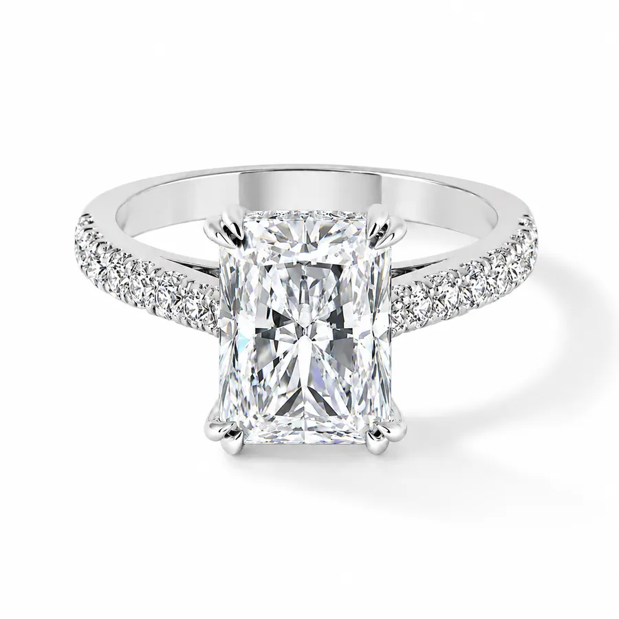 The Athena — Radiant engagement ring in white gold