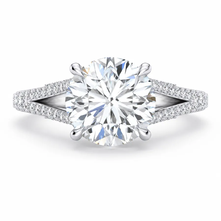 The Avalon — Round brilliant engagement ring in white gold