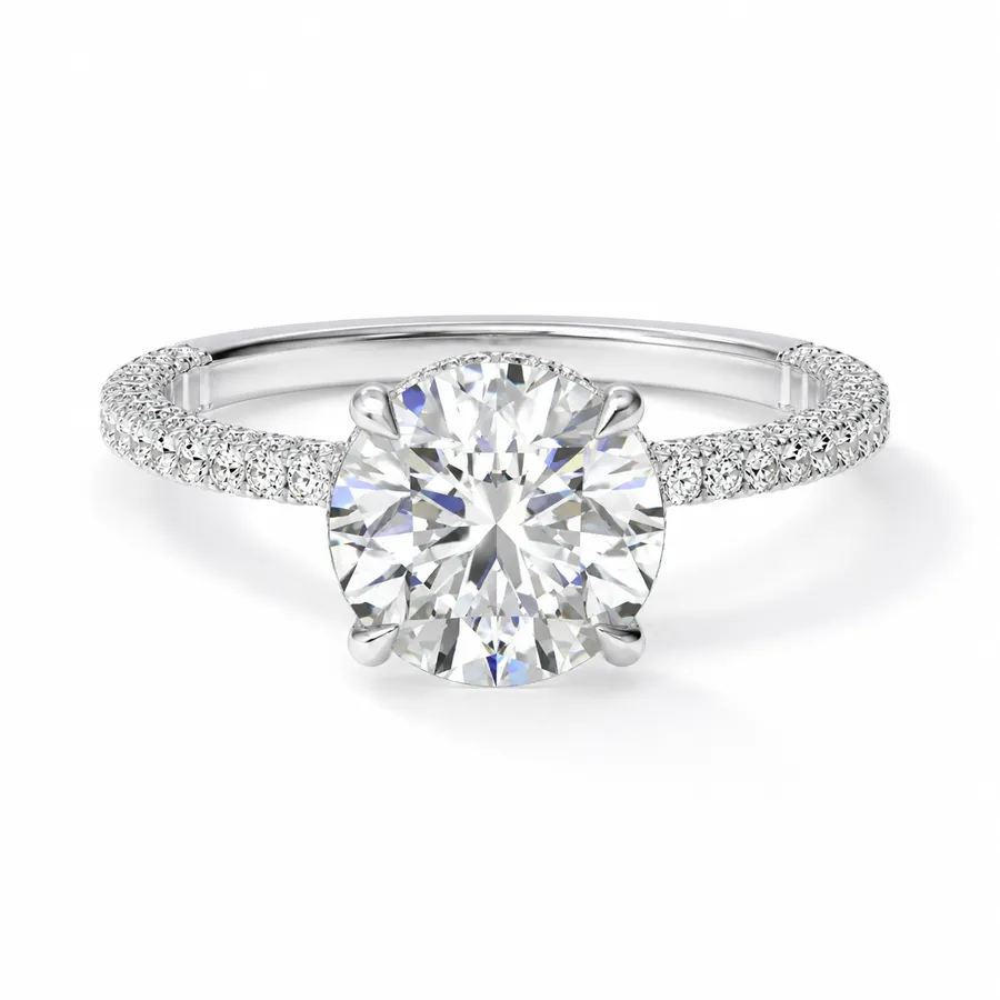 The Celeste — Round brilliant engagement ring in white gold