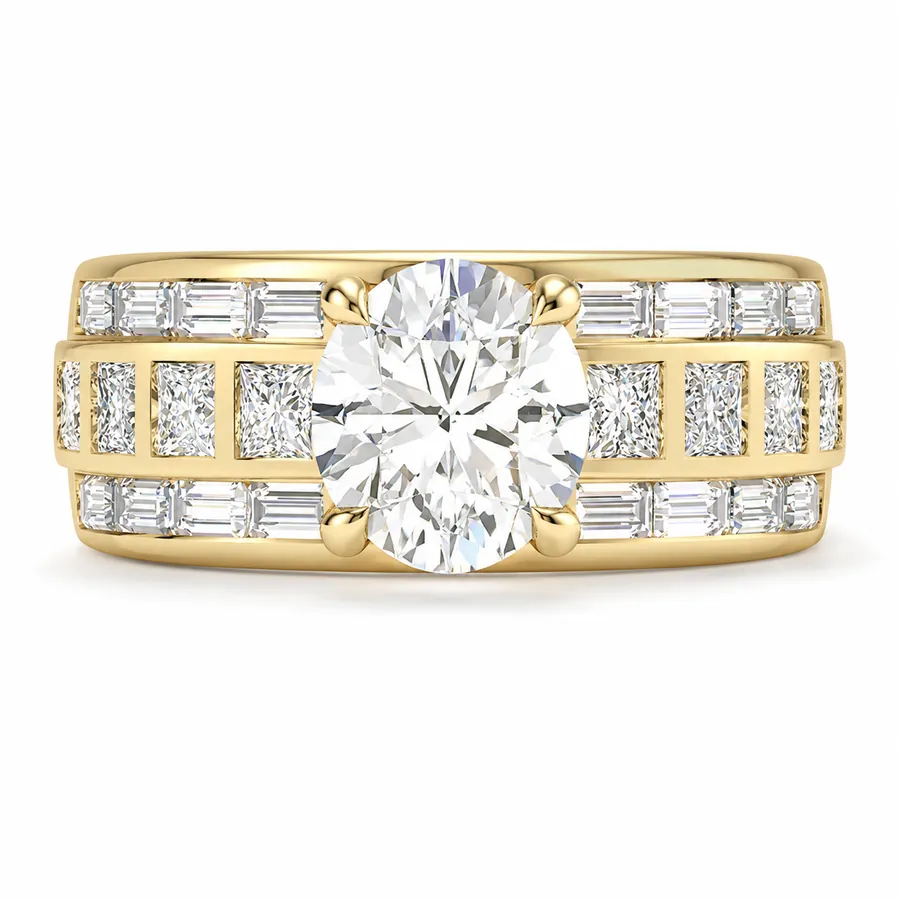 The Fortuna — Oval engagement ring in yellow gold