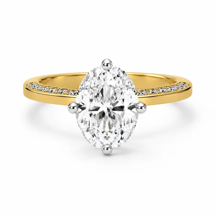 The Sabine — Marquise engagement ring in yellow gold