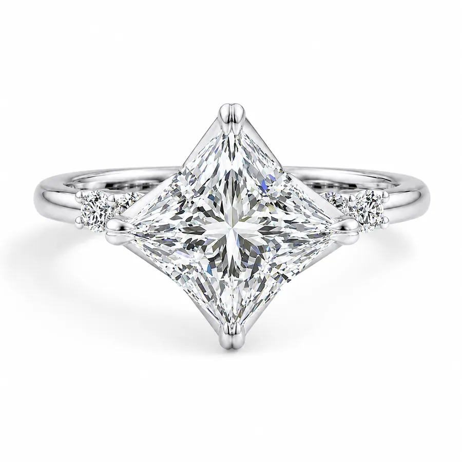 The Starlight — Princess engagement ring in white gold